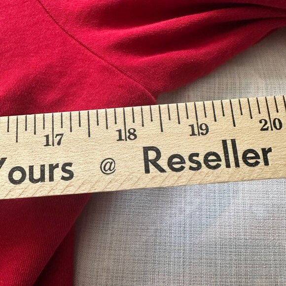 Croft & Barrow Womens Red Open Front Cardigan Size XL 100% Cotton Preppy Career - Picture 7 of 8